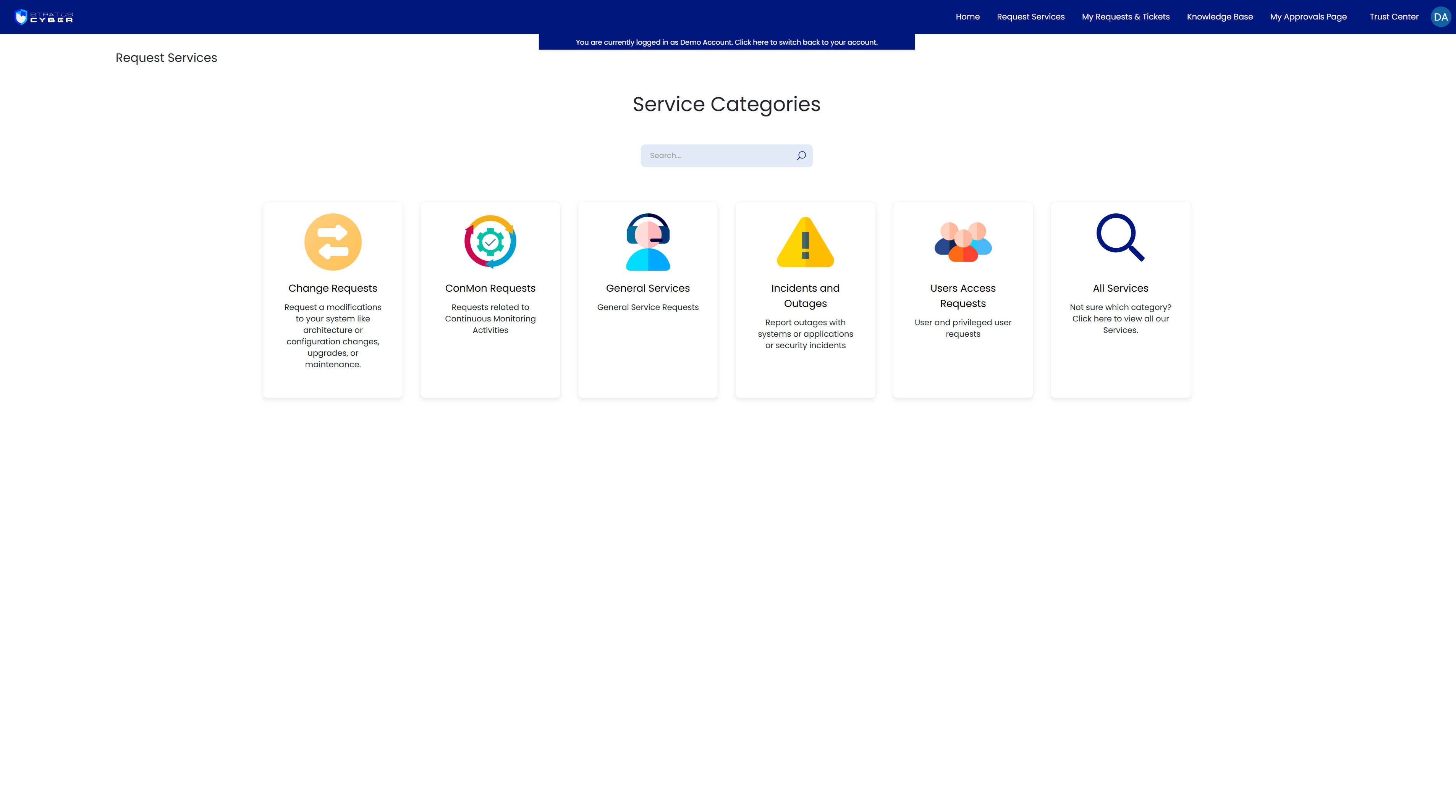Service categories